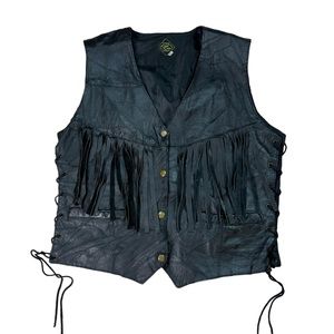 Leather Fringe Vest